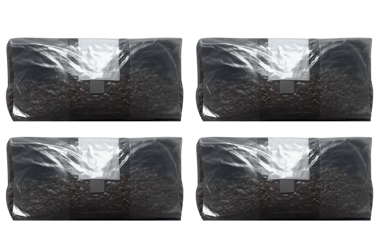 four-pack of 6 pound mushroom grow bags with cvg