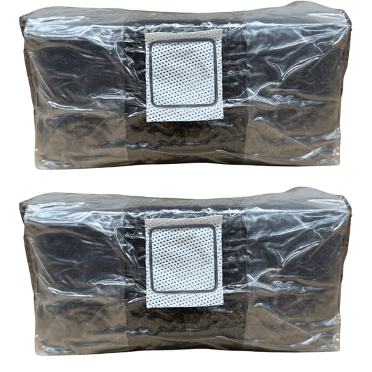 two-pack of five pound bags of sterilized CVG substrate on a white background